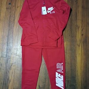 Nike Kids Red Joggers with Logo